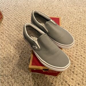 Vans Men's Classic Gray Slip-On Sneakers